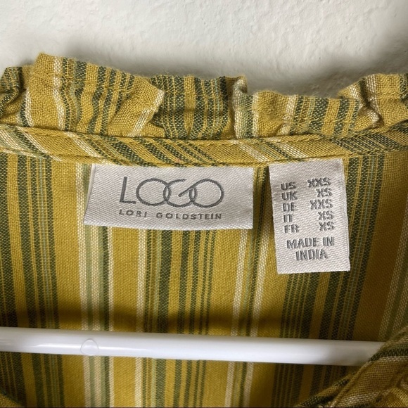 LOGO Striped Woven Blouse with Embroidery​​​​​​ - Picture 6 of 7